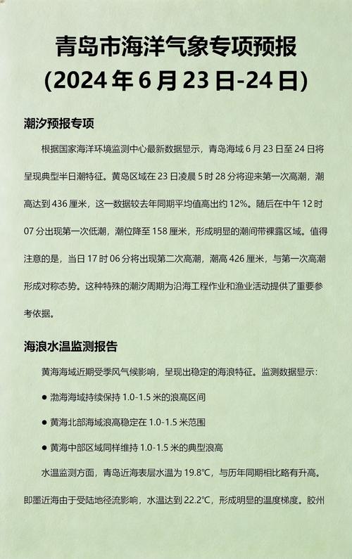 青岛市海洋气象专项预报